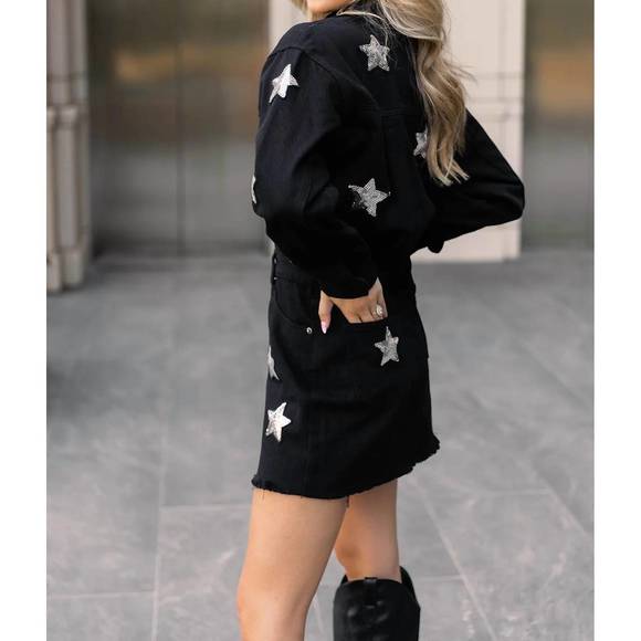 NEW BUDDYLOVE raelynn denim mini dress in black - Picture 5 of 5